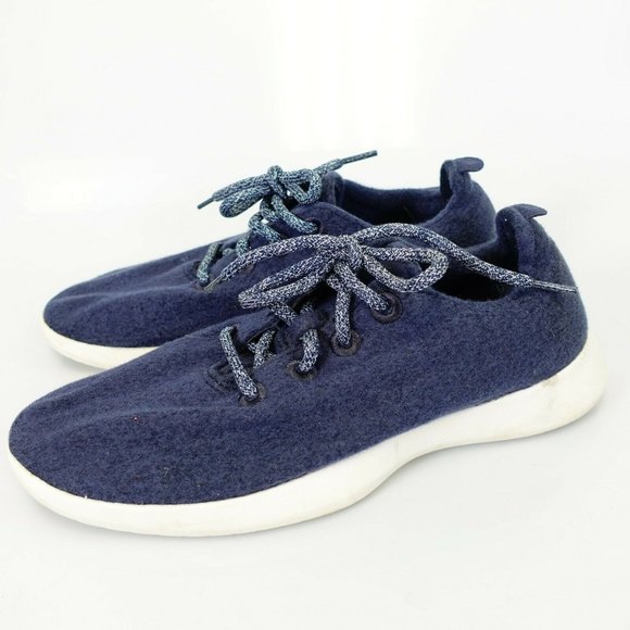 ALLBIRDS Women's‎ Navy Blue The Wool Runners Sneaker Shoe 10 Sustainable Organic - Picture 1 of 10